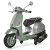 Серый детский электроскутер Vespa M 6288EL-11-5 с яркой салатовой отделкой