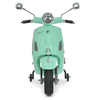 Дитячий електромотоцикл Vespa M 6288EL-15 м'ятного кольору, вигляд спереду