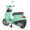 Ракурс ззаду у три чверті дитячого м'ятного скутера Vespa M 6288EL-15