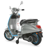 Трехчетвертной ракурс сзади детского скутера Vespa M 6288EL-11-4