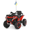 Красный детский квадроцикл M 6272EBLR-3(24V) с флагом