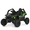 Детский двухместный багги JS330EBLR-2-5(24V) черный с зеленым каркасом