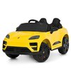 Детский электромобиль M 6314EBLR-6 ярко-желтого цвета, дизайн в стиле Porsche Macan.