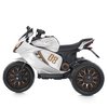 Білий дитячий мотоцикл на акумуляторі M 5050ELR-1, вигляд у профіль, номер 88 на корпусі.