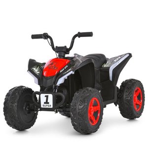 Дитячий чорно-червоний електроквадроцикл Bambi Racer M 6283EL-2