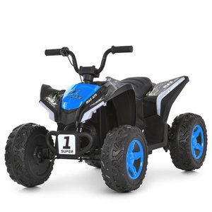 Дитячий чорно-синій електроквадроцикл Bambi Racer M 6283EL-4