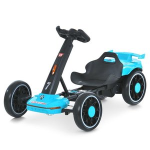 Блакитний дитячий електрокарт Bambi M 6145(A)EBR-15, вигляд збоку