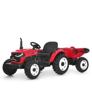 Детский электротрактор M 6260EBLR-3(24V) красный с прицепом