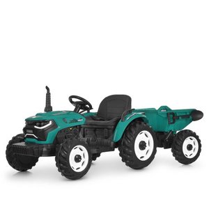 Детский электротрактор M 6260EBLR-5(24V) зеленый с прицепом
