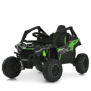 Детский двухместный багги JS330EBLR-2-5(24V) черный с зеленым каркасом