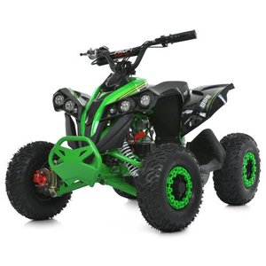Подростковый зеленый электроквадроцикл Profi HB-EATV1200Q-5ST Green мощностью 1200W на 6-дюймовых колесах.