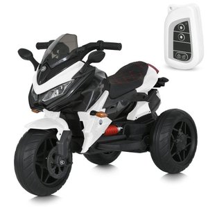Білий дитячий електромотоцикл Bambi M 4274ELR-1 з пультом