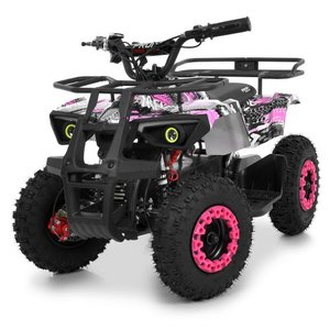 Дитячий електроквадроцикл HB-ATV1000AS-8 рожевий камуфляж з багажником
