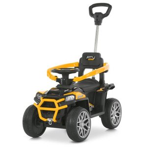 Жовта каталка-толокар M 6300EBLR-6 для дітей, вигляд збоку