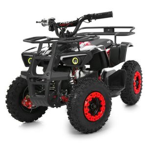 Детский электроквадроцикл HB-ATV1000AS-2-3 черный с красными дисками
