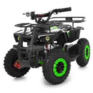 Детский электроквадроцикл HB-ATV1000AS-2-5 черный с салатовыми дисками