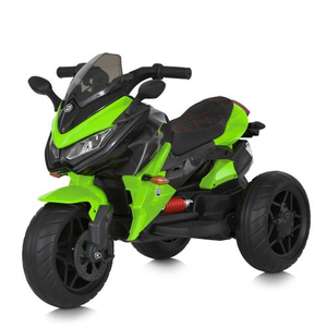 Зелений дитячий електромотоцикл Bambi M 4274EL-5 триколісний