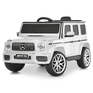 Білий дитячий джип Mercedes M 6236EBLR-1 на EVA колесах, основний вигляд.