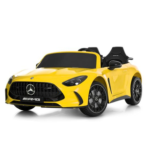 Яскраво-жовта дитяча машина на акумуляторі M 6313EBLR-6 у стилі Mercedes.