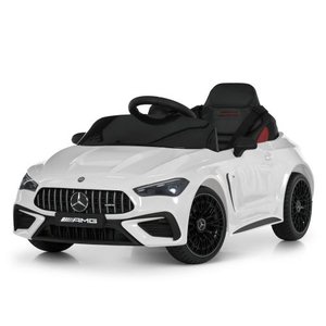 Дитячий електромобіль Mercedes M 6292EBLR-1 білого кольору, вигляд 3/4.