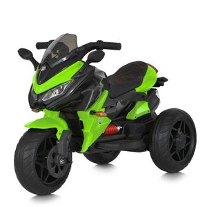 Зелений дитячий електромотоцикл Bambi M 4274EL-5 триколісний