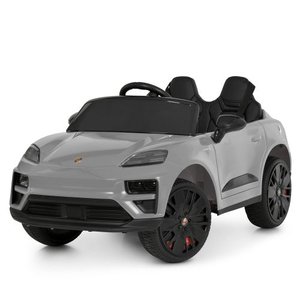 Дитячий електромобіль M 6314EBLR-11 сірого кольору, стилізований під Porsche Macan.