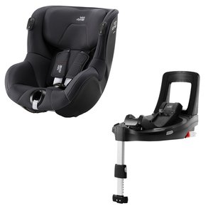 Детское автокресло Britax-Romer Dualfix iSense Fossil Grey с платформой Flex Base iSense