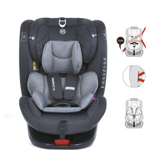 Детское автокресло El Camino ME 1114 EVEREST Light Gray, изображение 6