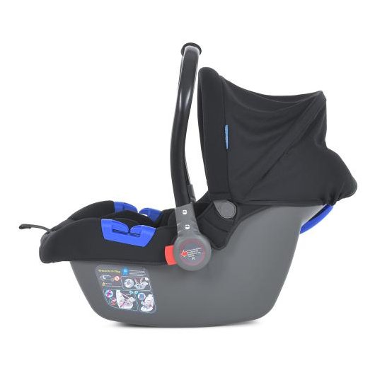 Детское автокресло El Camino ME 1043 NEWBORN+ Royal Black, изображение 5