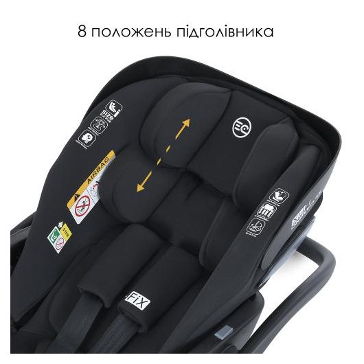 Дитяче автокрісло El Camino ME 1110 i-FIX Royal Dark Gray, зображення 9