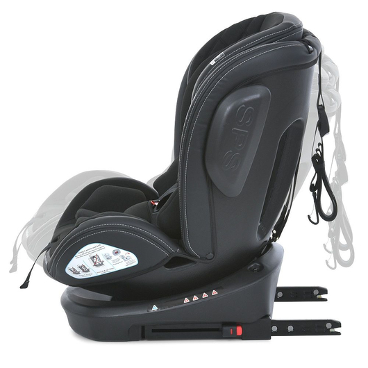 Дитяче автокрісло El Camino ME 1045 EVOLUTION 2 360° Melange Black, зображення 7