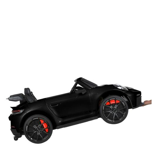 Дитяча машина Bambi M 6111EBLRS-2(24V) чорного кольору — вигляд ззаду під кутом