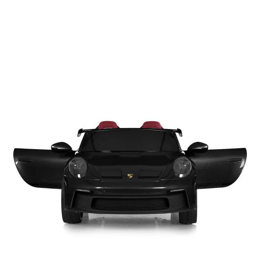 Чорний дитячий автомобіль Bambi M 6111(MP4)EBLRS-2(24V) — фронтальний вигляд, двері відчинені