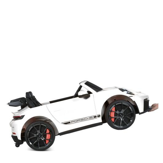Дитяча машина Bambi M 6111EBLR-1(24V) білого кольору — вигляд ззаду під кутом