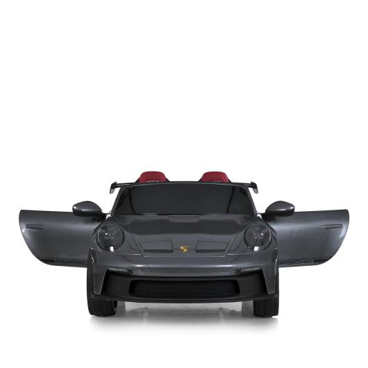 Сірий дитячий автомобіль Bambi M 6111(MP4)EBLRS-11(24V) — вигляд спереду з відчиненими дверима