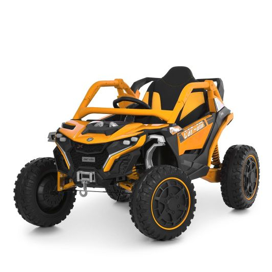 Жовтий дитячий електромобіль джип M 6256EBLR-6 баггі 4WD