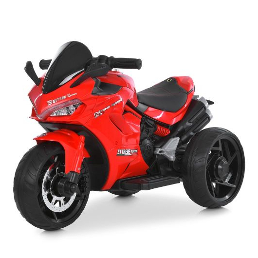 Дитячий електромотоцикл Bambi M 6266EL-3 червоний триколісний