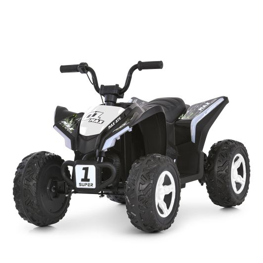Дитячий чорно-білий електроквадроцикл Bambi Racer M 6283EL-1-2
