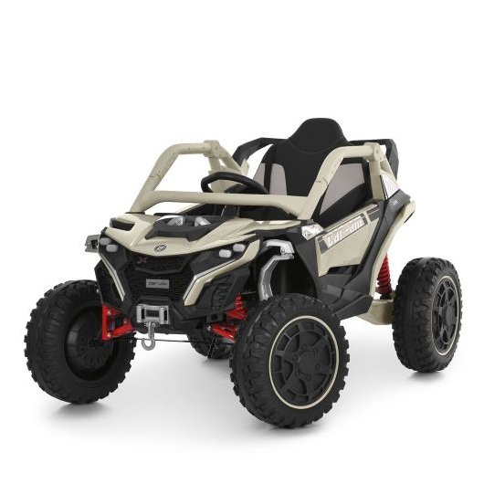 Дитячий електромобіль джип M 6256EBLR-13 кольору хакі 4WD