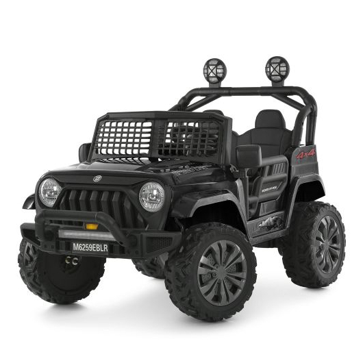 Детский электромобиль джип M 6259EBLR-2 черный на 24V, мощный внедорожник