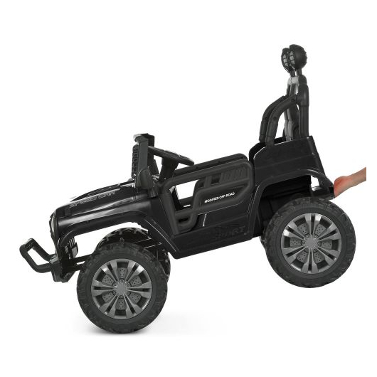 Ходовая часть и колеса черного детского джипа M 6259EBLR-2