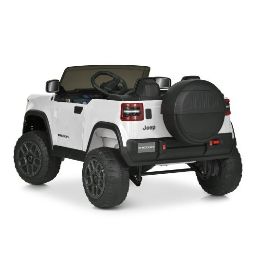 Електромобіль джип JJ2500 білий із запасним колесом