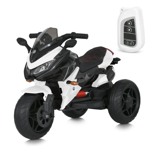 Білий дитячий електромотоцикл Bambi M 4274ELR-1 з пультом