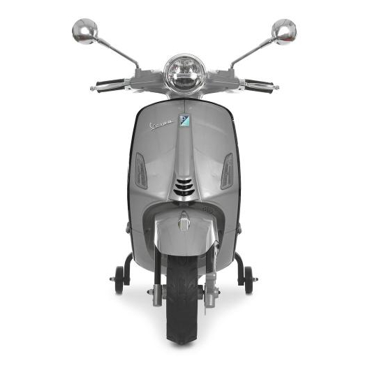 Дитячий електромотоцикл Vespa M 6288EL-11-2 сірого кольору, вигляд спереду