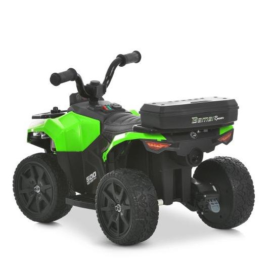 Дитячий зелений квадроцикл M 6286EBLR-5, вигляд збоку (профіль)