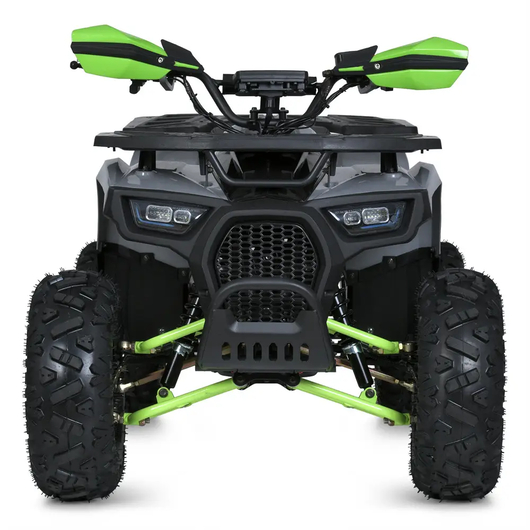 Квадроцикл HB-EATV1450F-P-11-5, вид спереди: салатовая подвеска и фары