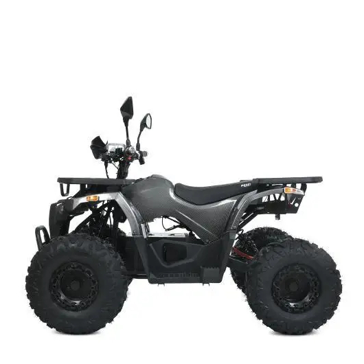 Подростковый черный квадроцикл на аккумуляторе HB-EATV1450F V2, вид в профиль