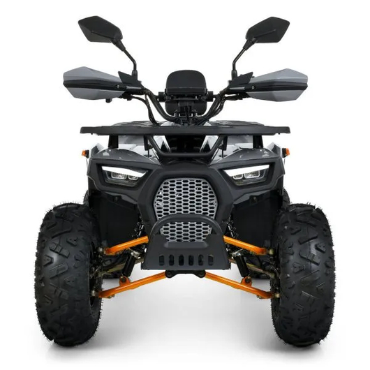 Квадроцикл HB-EATV1450F-P-11-7, вид спереди: оранжевая подвеска и фары