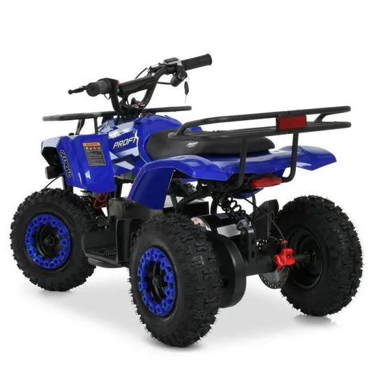 Квадроцикл HB-ATV1000AS-4 синього кольору з синіми дисками, вигляд ззаду