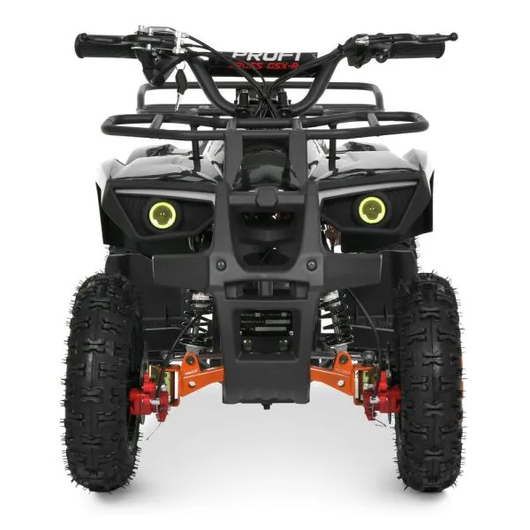 Квадроцикл HB-ATV1000AS-2-7, вигляд спереду: помаранчева підвіска та фари